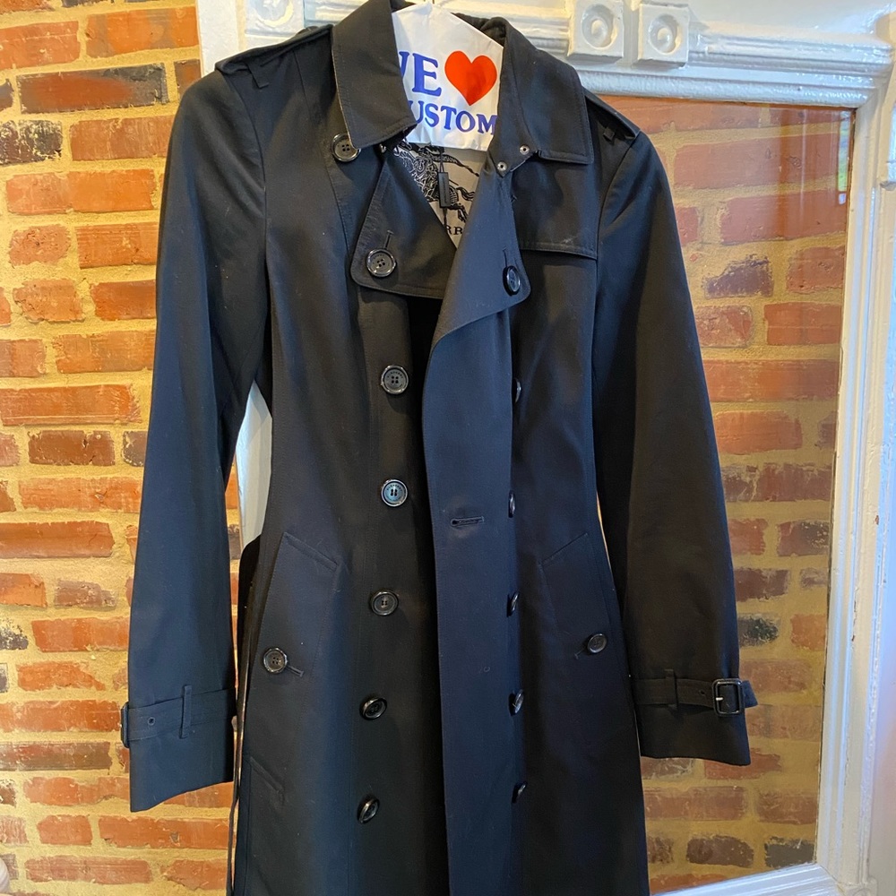 NWT Black Sandringham Long Burberry Trench Coat